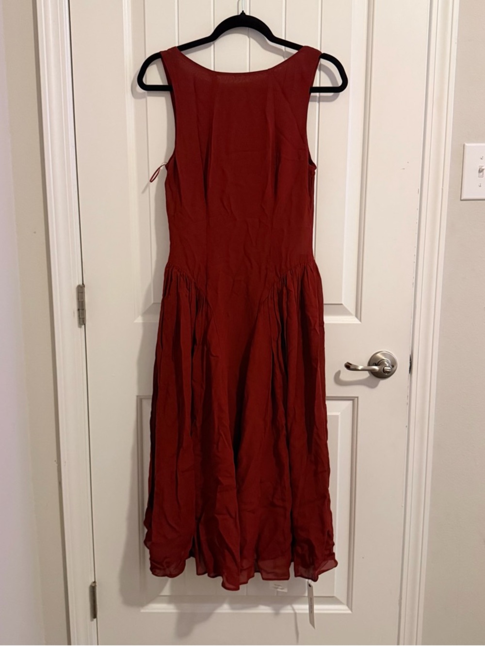 REFORMATION Rust Red Midi Dress - Picture 2 of 6